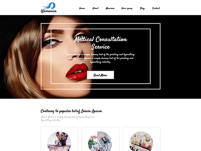 Womenica - Fashion Landing Page PSD Template design illustration logo responsive theme ui vector website