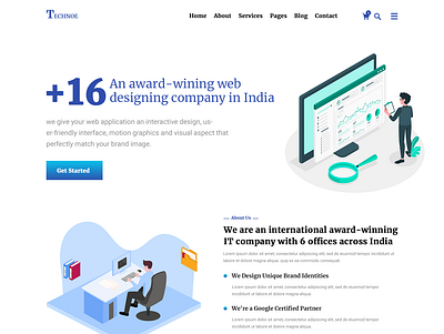 IT Tech Startup Website PSD Template branding design graphics design illustration logo photoshop psd responsive sell theme ui webdevelopment website website design website development