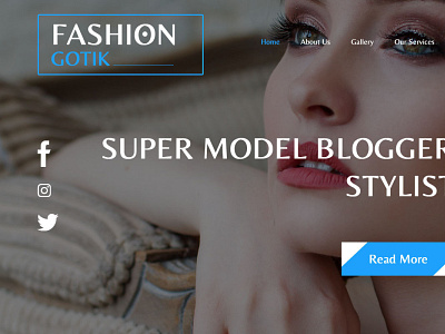 Gotik - fashion Model Agency PSD Template design illustration logo responsive theme website website development