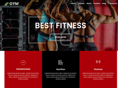 Hulk Gym Landing Page PSD Template by Codezion on Dribbble