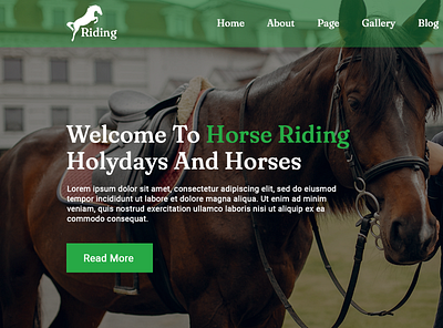 Horse Riding website PSD Template layout template theme