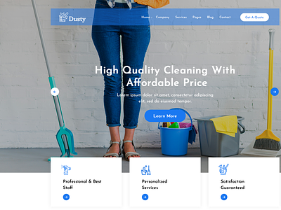 Dusty - Cleaning Service PSD Template graphics design illustration layout photoshop psd responsive sell template theme web development website design website development