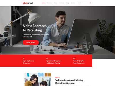 Edurecreuit - Staffing and Recruiting PSD Template