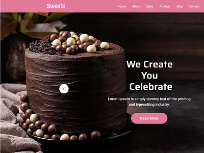 Sweets - Cake Shop Responsive Website PSD Template graphics design layout psd responsive sell template theme web development website design website development
