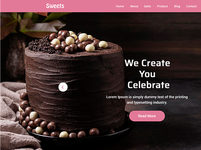 Sweets - Cake Shop Responsive Website PSD Template