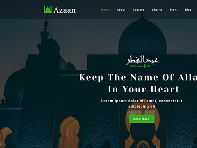 Azaan - Islamic Center & Religious PSD Website Template