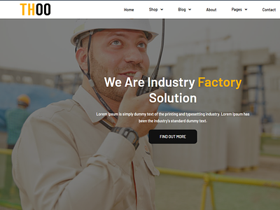 Thoo - Construction Company React Template branding design illustration logo responsive template theme vector website
