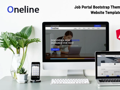 OneLine – Job Portal Angular Template branding consultancy design job portal job service jobs logo portfolio responsive template theme ui website