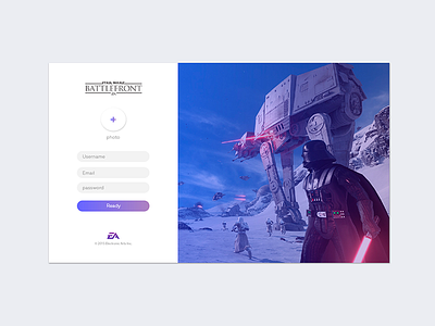 Star Wars Battlefront - Sign Up 001 battlefront dailyui register sign up starwars ui ux videogames