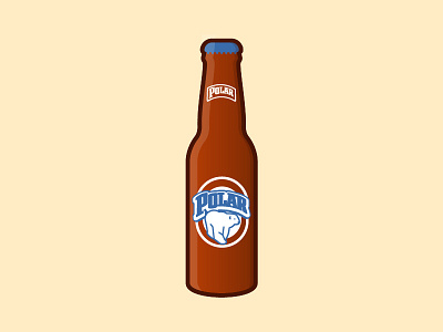 Polar Beer beer bottle flat icon illustration polar simple venezuelan