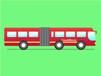 Transmilenio bogota bus icon illustration transport transportation vector