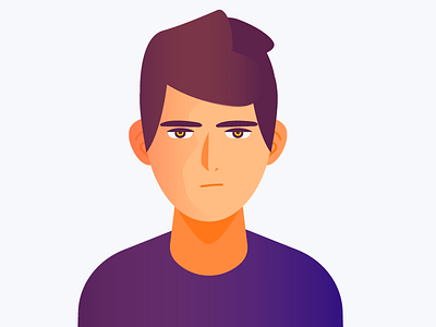 Character boy character flat illustration simple vector