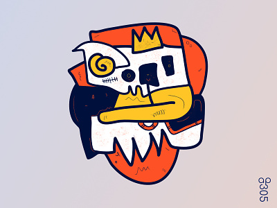 Hamble King crown design hamble hambleking head illustration instagram king lion lionhead logo orange pround threeofive