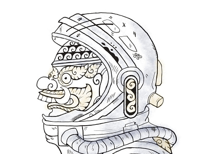 Ogre's Journey to . . . . . affinitydesigner ap305 astronaut burmese digitalart fusion graphic design illustration ogre space spacesuit