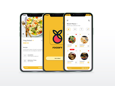 Foodify - Food Delivery Mobile Application - UI/UX Design color design food food delivery graphics illustration minimalist productdesign ui ui ux user experience ux ux design