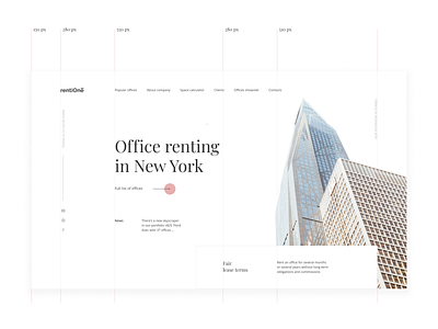 Office Center Website - Home Page (Grid) agency business clean corporate creative design digital e commerce landing light luxury main page minimalism office portfolio ui ux web design website work