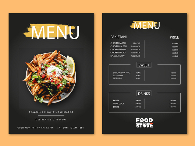 Restaurant Menu Design 2020 By Zain Nadeem On Dribbble