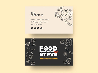 The Food Stove Business Card Design