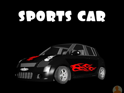 Black Sports Car 3d Model