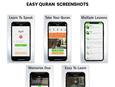 Easy Quran Screenshots 2021 application buisness design illustration play store vector