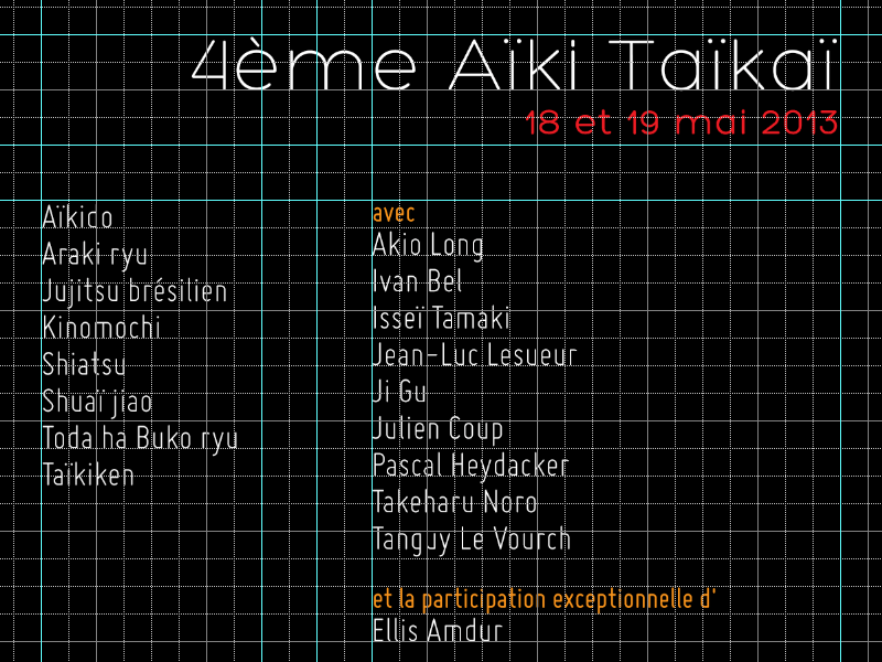 Grid grid guide japan martial art poster typography wip