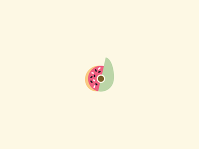 Avocadonut illustration logo wip