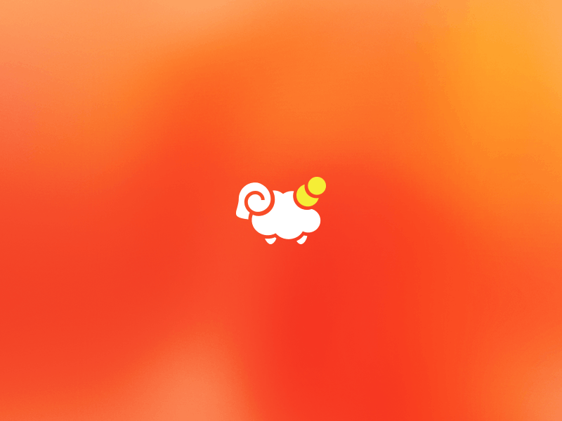 [Final] sheep + cloud + bank bank cloud ecommerce icon identity logo orange sheep