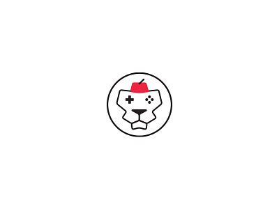 [WIP] fez + gamepad + lion branding fez game gaming identity lion logo morocco studio