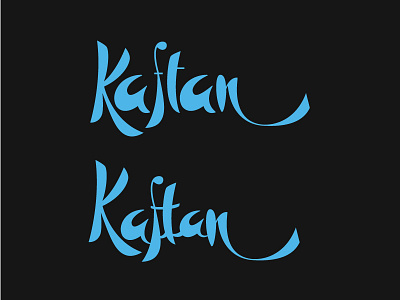 kaftan V2 cursive handwritten logo script typography