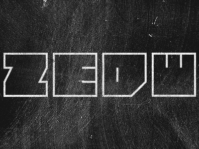 ZEDW black custom type typography white