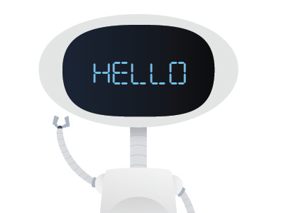 HELLO, HUMANS! illustration robot