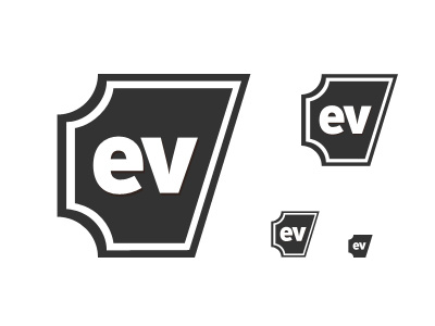 EV Monogram (B&W) ev identity logo monogram ticket