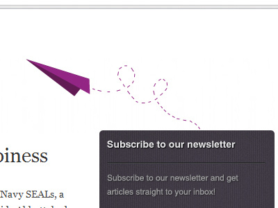 Purpleplane newsletter paper plane purple