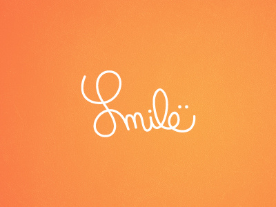 Smile again. doodle sm typography