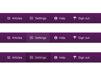 new menu active hover menu navigation purple