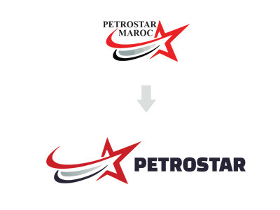 Petrostar identity logo oil