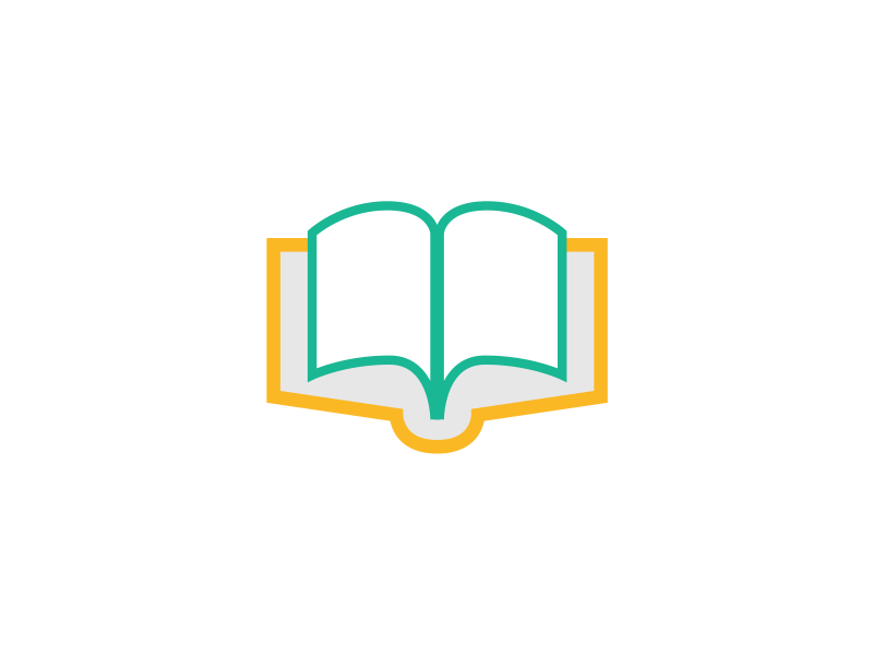 Open Book 4 (alt) book gold identity logo turquoise