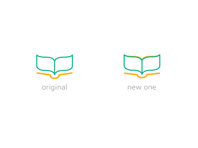 Iteration book gold identity logo turquoise