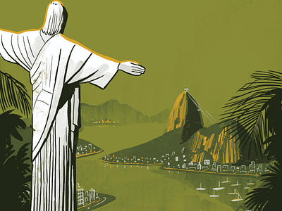 Rio. Nostalgic travel illustration
