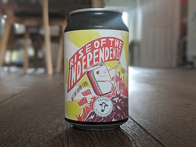 Rise of the independents beer branding illustration label product