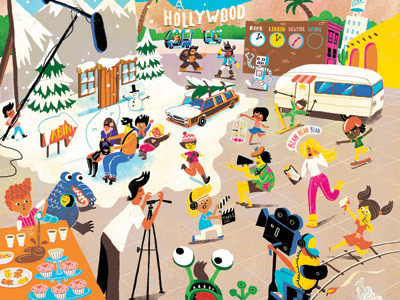 Movie Set Illustration5 To Send childrens illustration editorial illustration kids national geographic