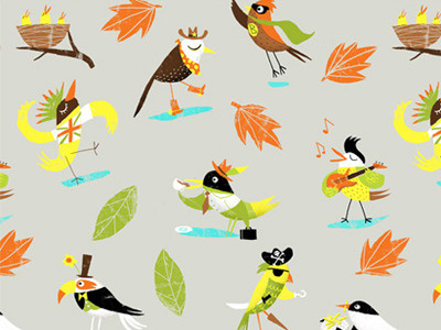 Birds Pattern birds illustration licensing pattern