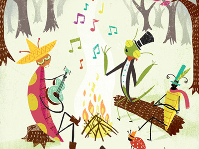 Bugs In The Wood bugs illustration kids book picture book