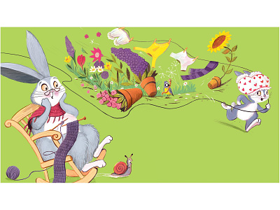 Babunny action childrens book illustration kids book migy picture book rabbit rabbits