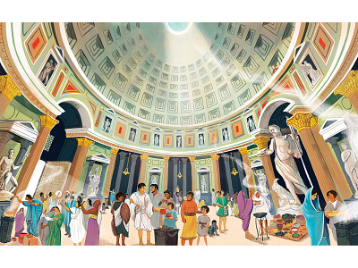The Pantheon ancient rome childrens book illustration kids book migy pantheon picture book rome