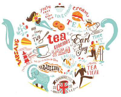 Nice cup of tea illustration lettering licensing migy