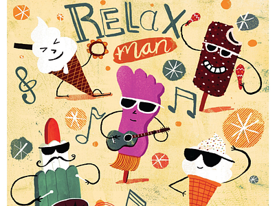 Chill out! cool ice cream illustration sun