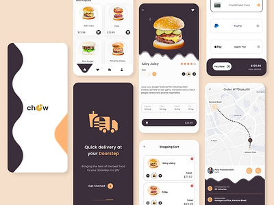 Chaw branding delivery design food graphic design illustration logo tracking typography ui ux vector