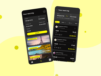 UI Mobile Airline Ticket