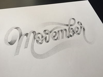 Movember dot typography